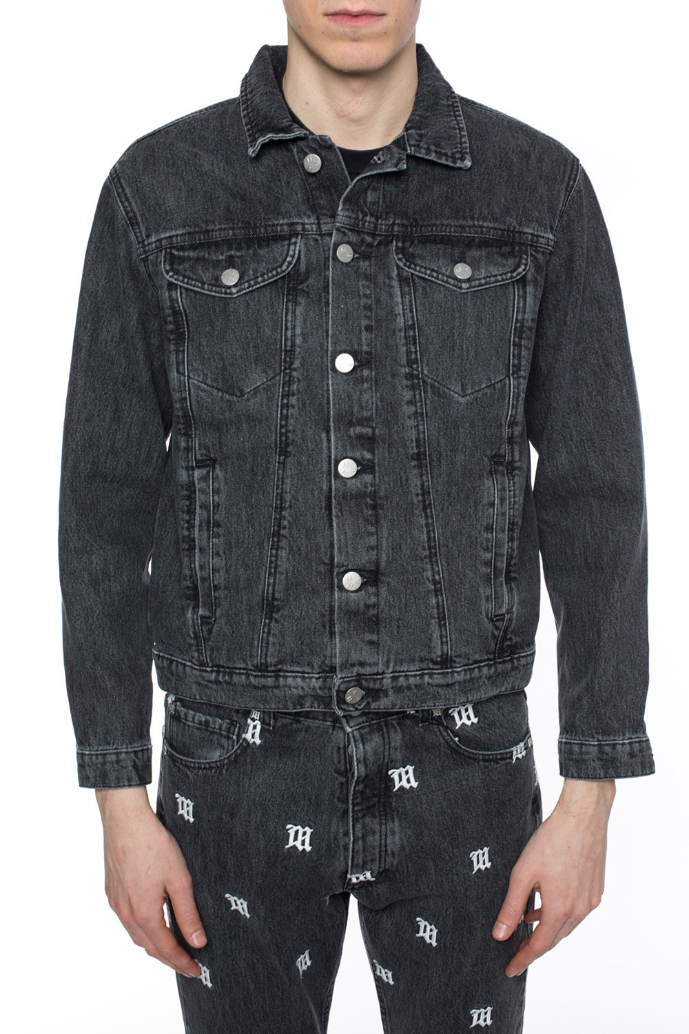 Grey Denim jacket with lettering MISBHV - Vitkac Sweden